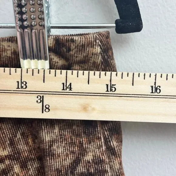 Vintage Brown Damask Print Corduroy Straight Leg Pants Women’s size 4 - Picture 3 of 9